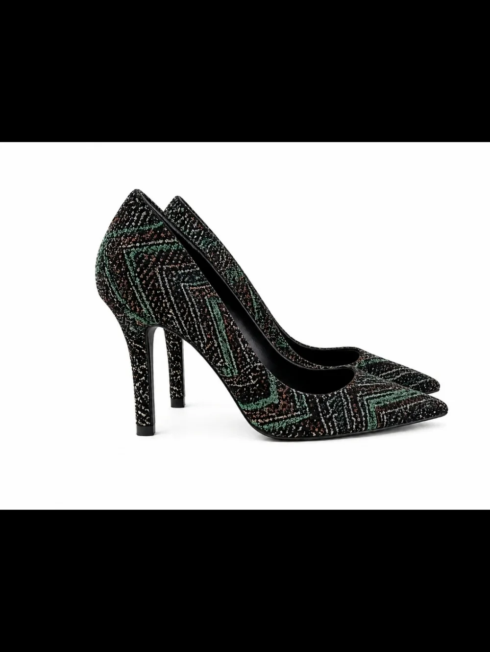 Charles by Charles David Pointed Toe Stiletto Pumps 8.5 Textured Tweed Heels